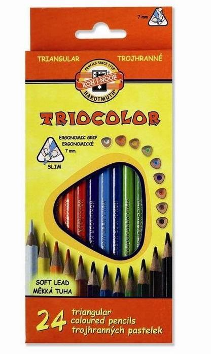 Colored Pencil Set, Triangular Koh-I-Noor 3134024004KS 7mm. 24pcs.
