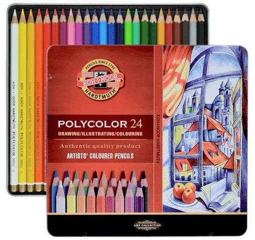 Colored Pencil Set Koh-I-Noor 3824024002PL 24pcs. Metal Case