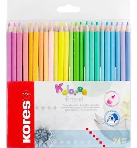 Color Pencils Pastel Kores 24 Colors