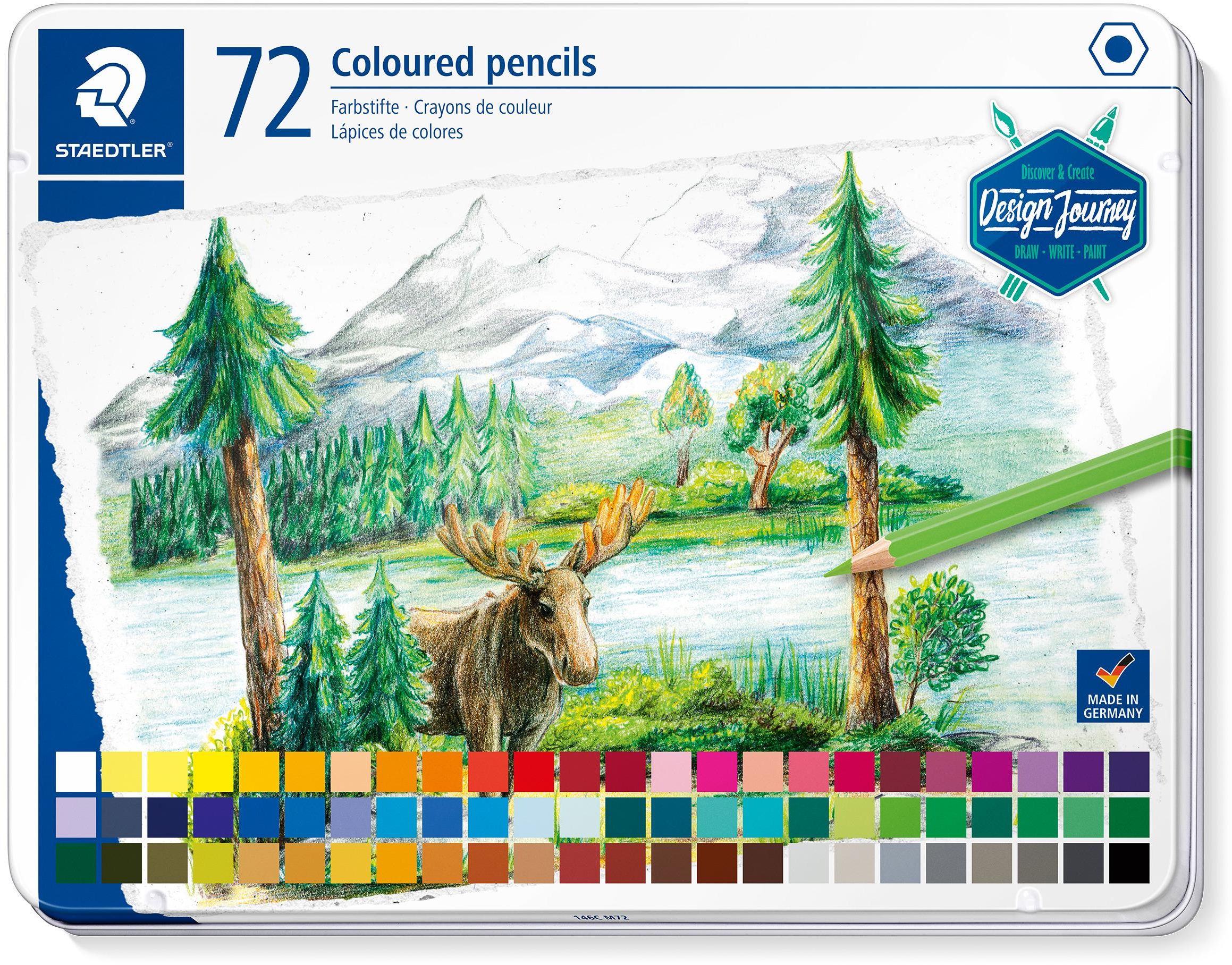 Colored Pencils Staedtler 72C. 146C M72 Metal Case