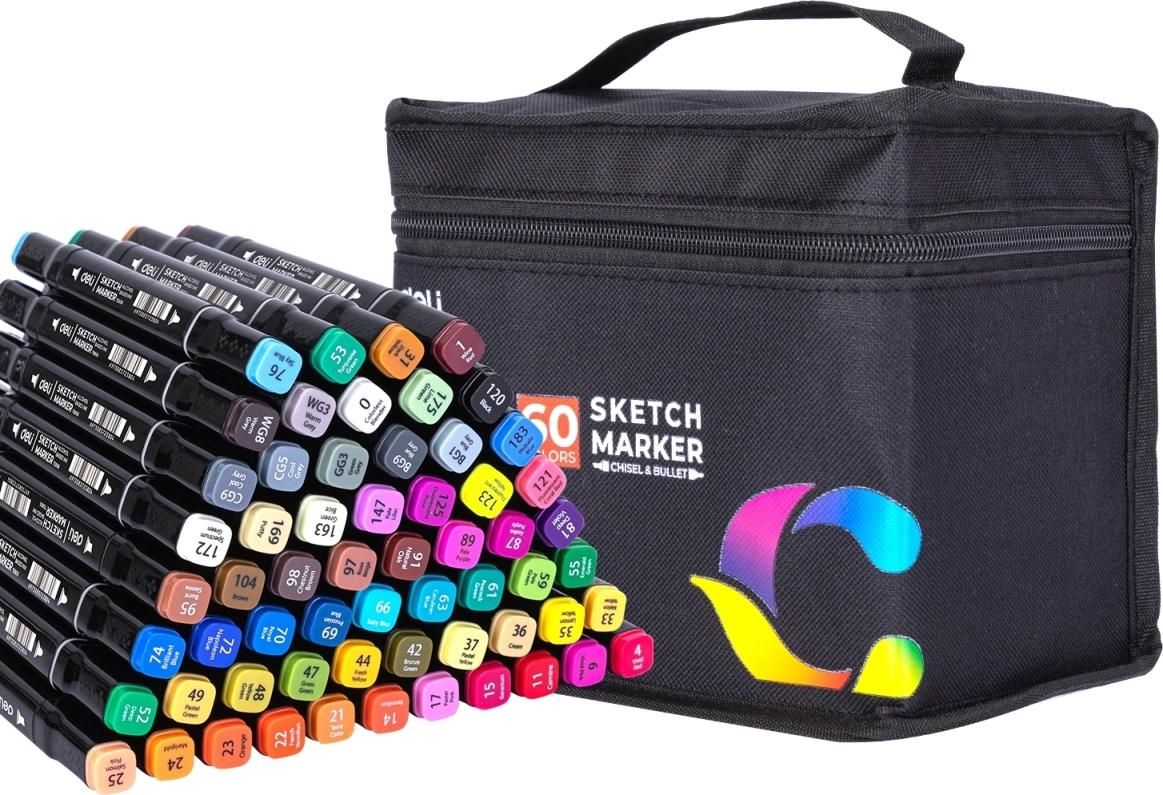 Sketch Marker alcohol based Deli 60 Colors