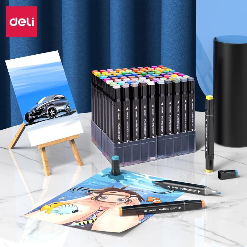 Sketch Marker alcohol based Deli 80 Colors