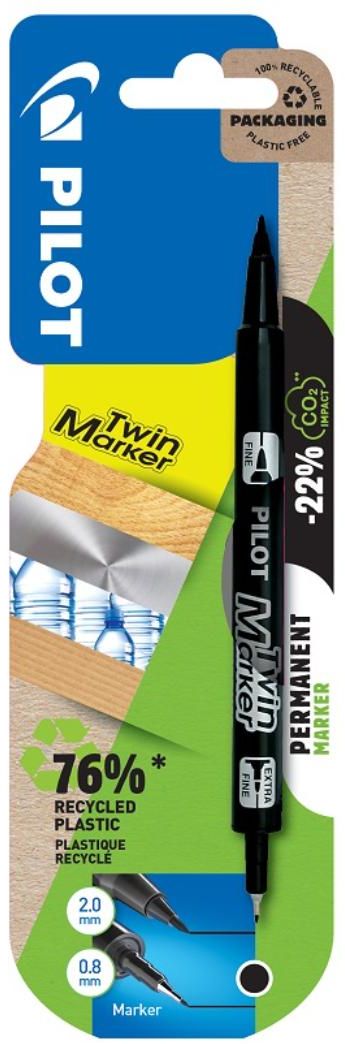 PF Blister - BC4 - Twin Marker Medium X 1 Black Pilot