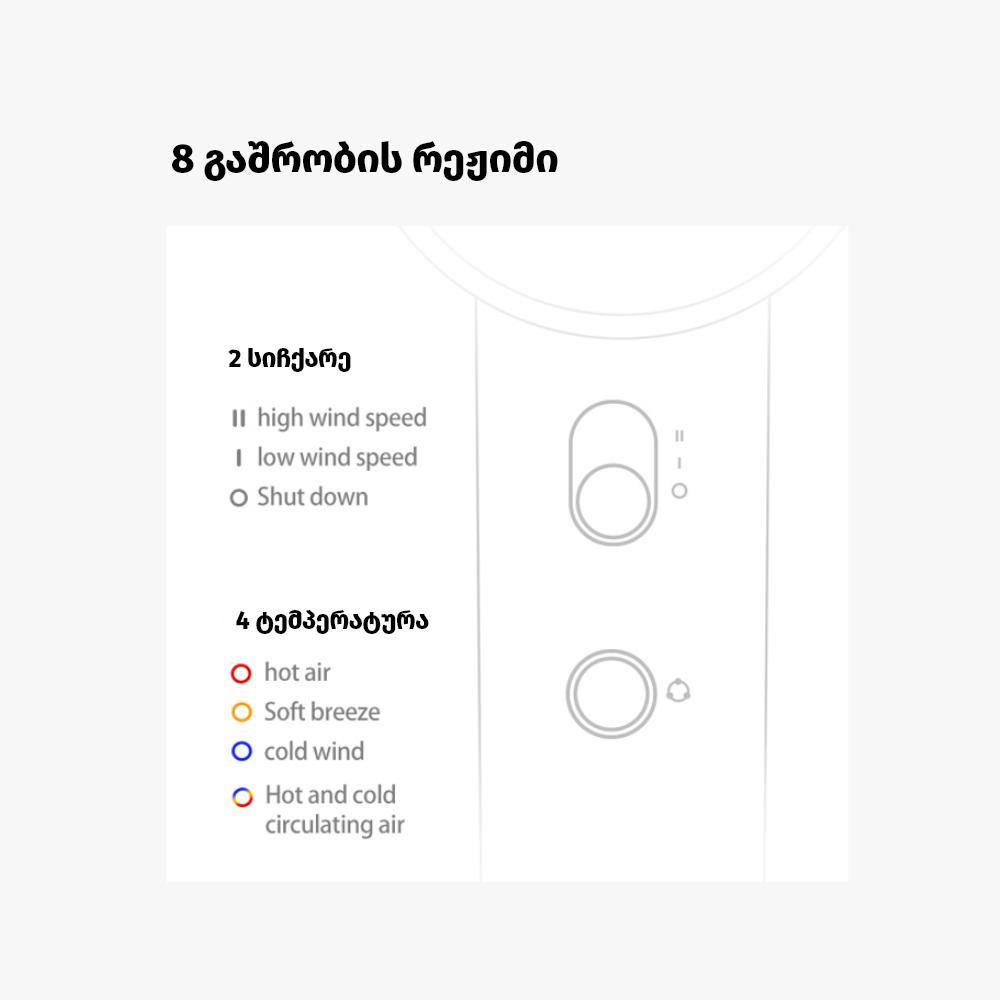 Hair dryer, ALLX (AXH-015G), 1600 W, turbo, gray