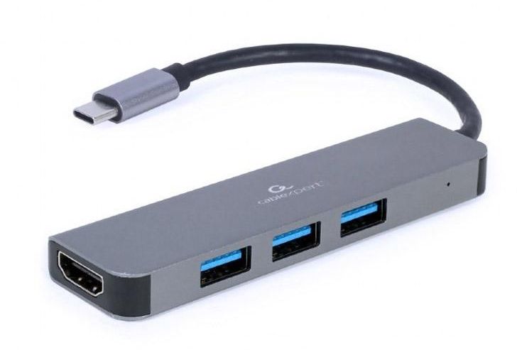 Adapter: Gembird A-CM-COMBO2-01 USB Type-C 2-in-1 multi-port adapter (Hub + HDMI)