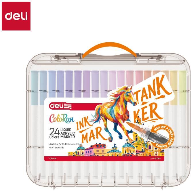Liquid Acrylic Marker Deli 24 Colors