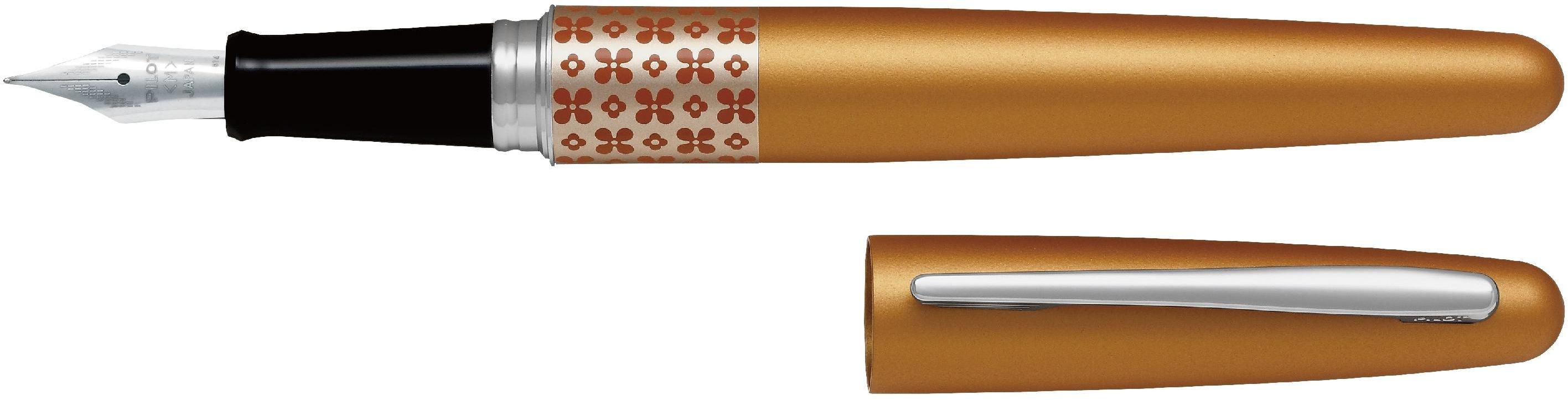 Pilot Retro Pop Collection - Fountain pen - Metallic Orange & Flower Ring - Medium Nib Pilot