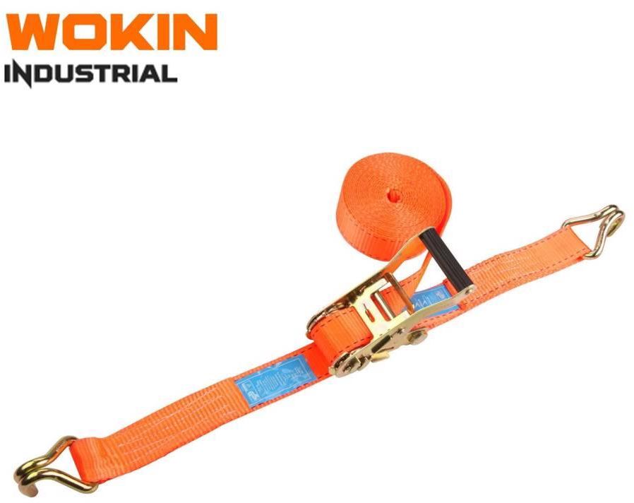 ტვირთის დამჭერი Wokin 662620, 2000Kg, 6m, Ratchet Tie Down, Orange
