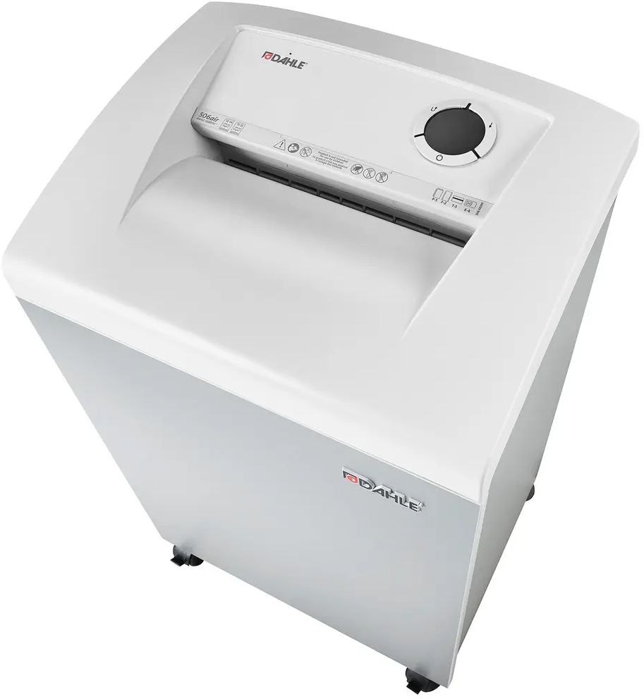 Shredder DAHLE 506air 80-gsm: 13 sheets. Security level: P-5/F-2/T-5/E-4