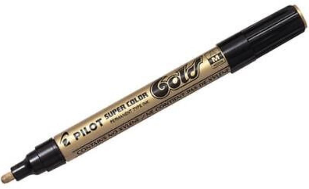 პერმანენტ მარკერი Super Color Gold - Medium Tip Pilot