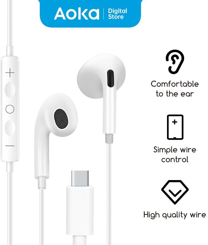 ყურსასმენი კაბელით (Type-C port) Deli