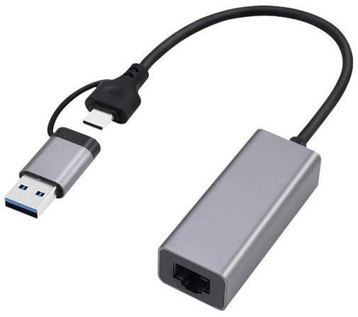 ადაპტერი: Gembird A-USB3AC-LAN-01 USB 3.1 + type-C Gigabit network adapter space grey