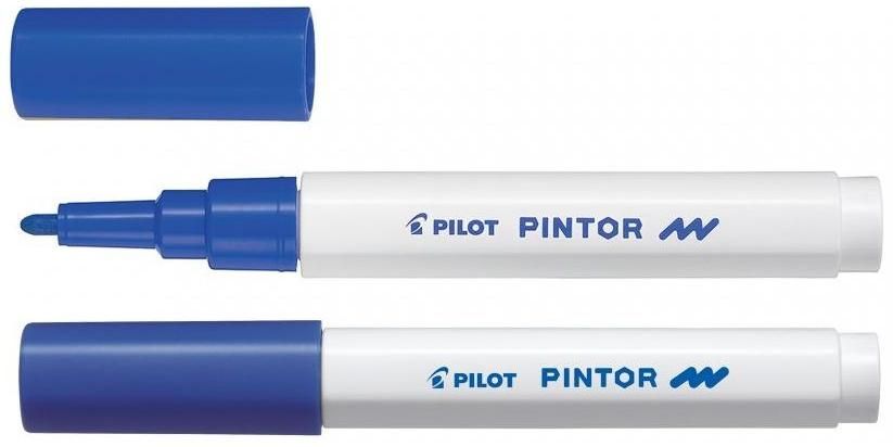 უნივერსალური სახატავი მარკერი - წვერი F - ლურჯი Pilot Pintor