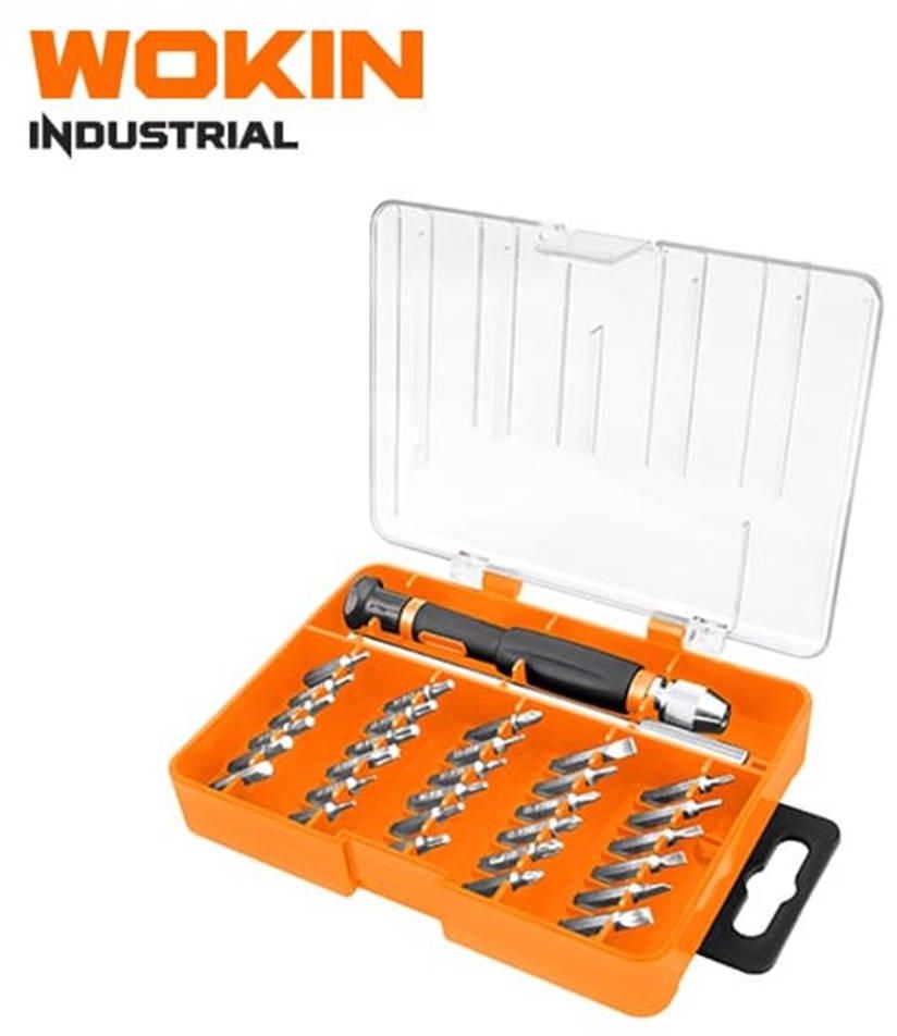 სახრახნისის ნაკრები Wokin 207132, 32Pcs, Precision Tool Set (INDUSTRIAL), Black